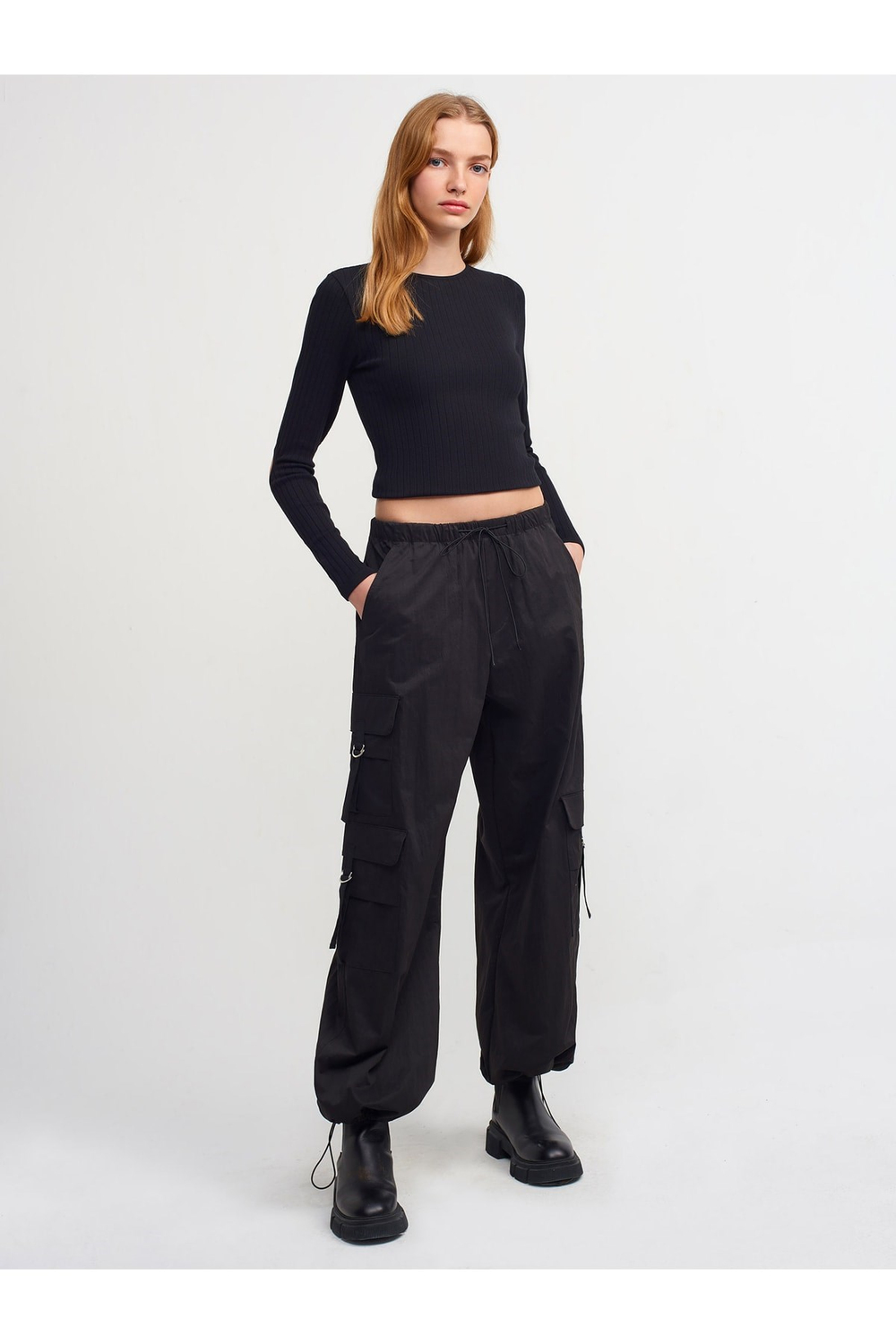 70389 Paraşüt Kargo Pantolon-siyah