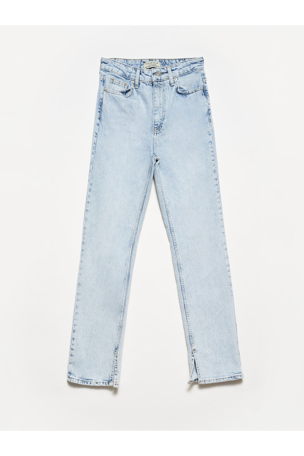 70893 Comfort Likra Yırtmaçlı Pantolon Buz Mavi