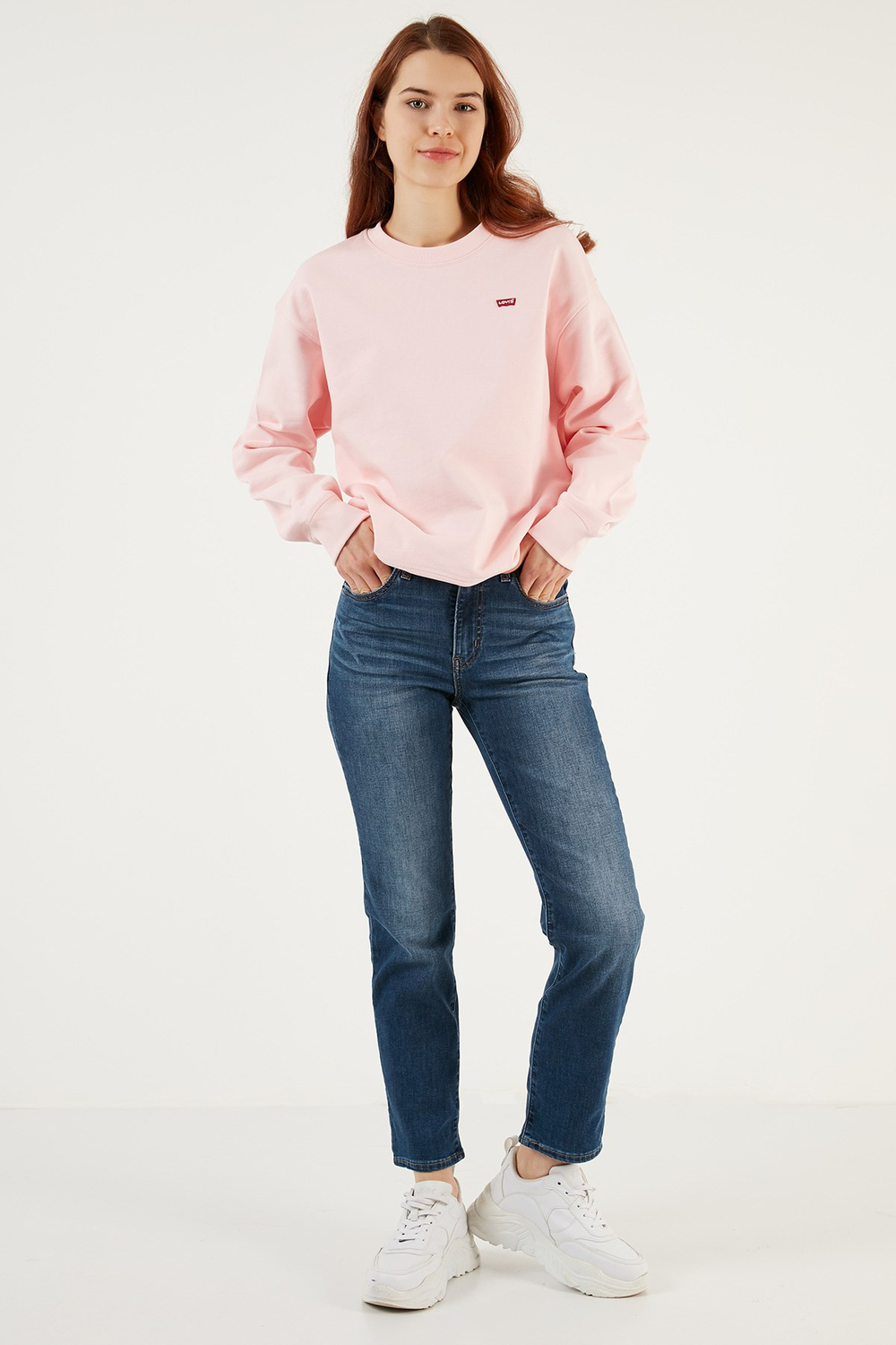 724 Pamuklu Yüksek Bel Düz Paça Straight Fit Jeans KOT PANTOLON 18883