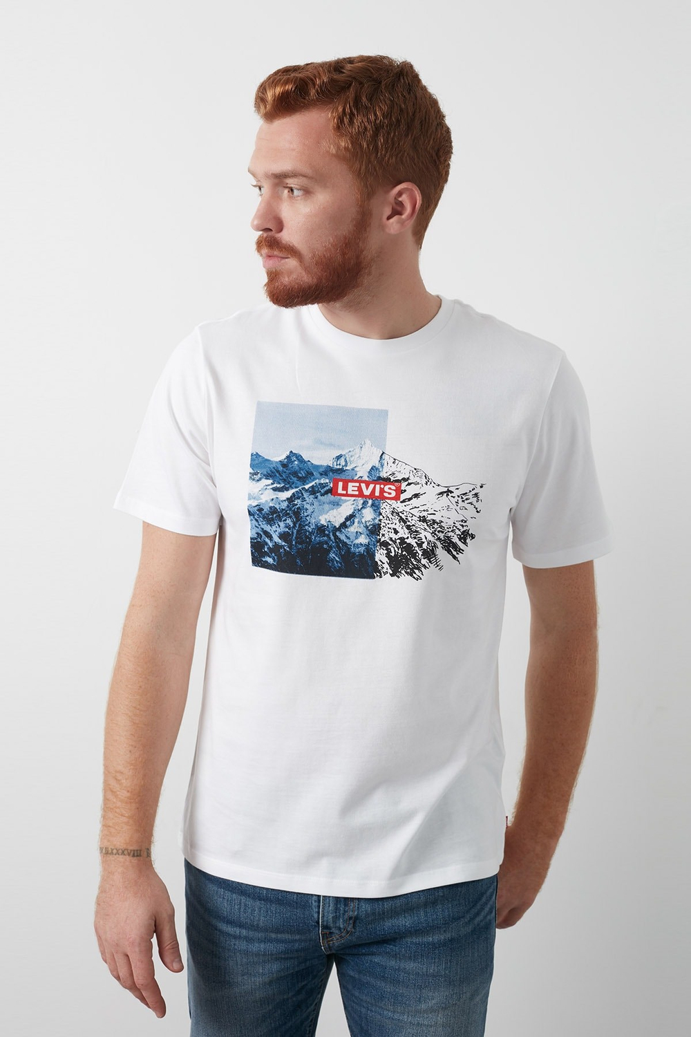 Baskılı Bisiklet Yaka % 100 Pamuk T Shirt Erkek T Shirt 16143