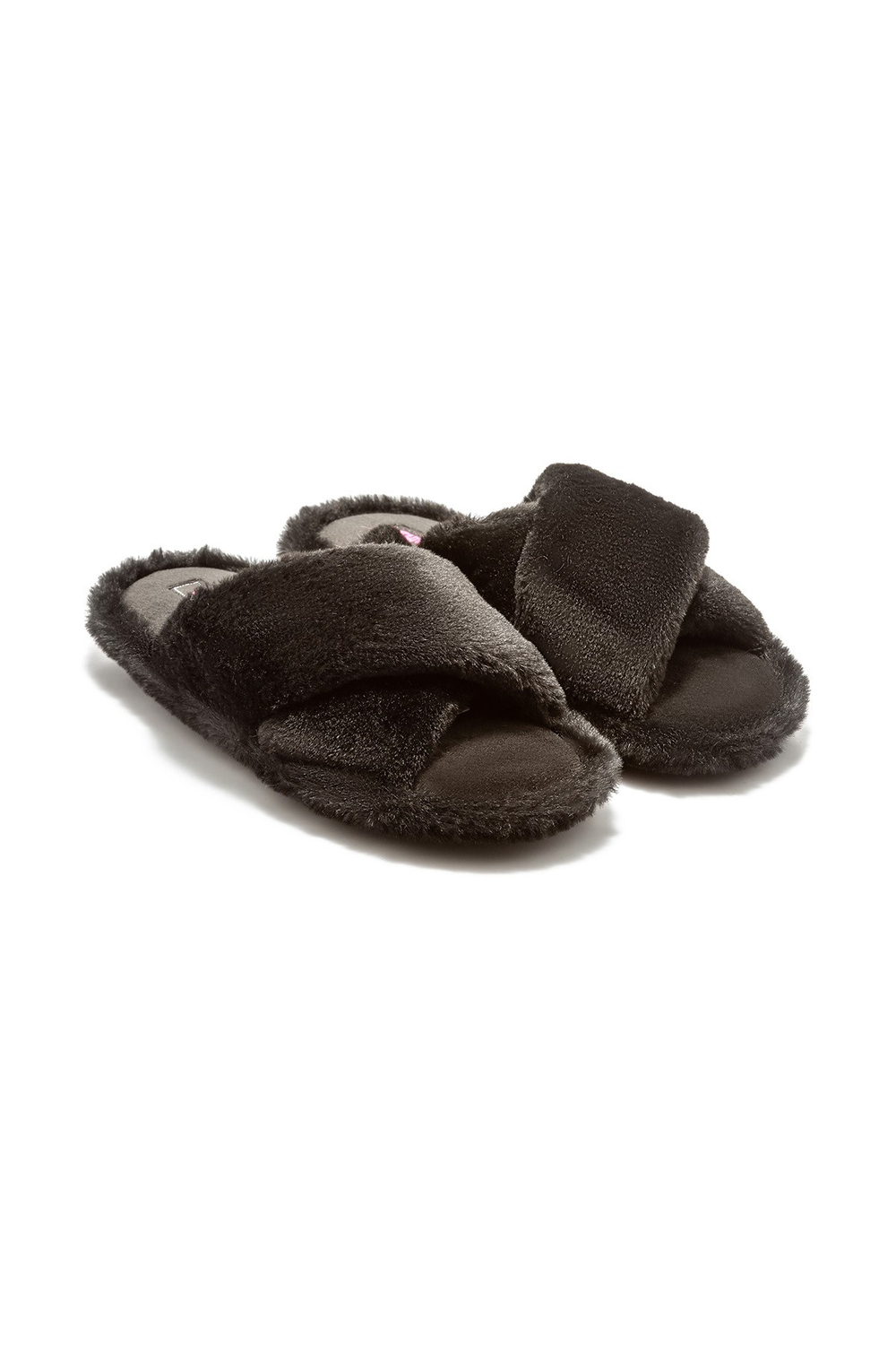 Çapraz Peluş Kadın Ev Terliği Siyah 36/41