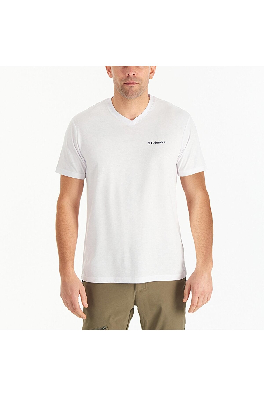 Cs0288 Csc M Basic Sm Logo Brushed V Neck Ss Tee Erkek T-Shirt