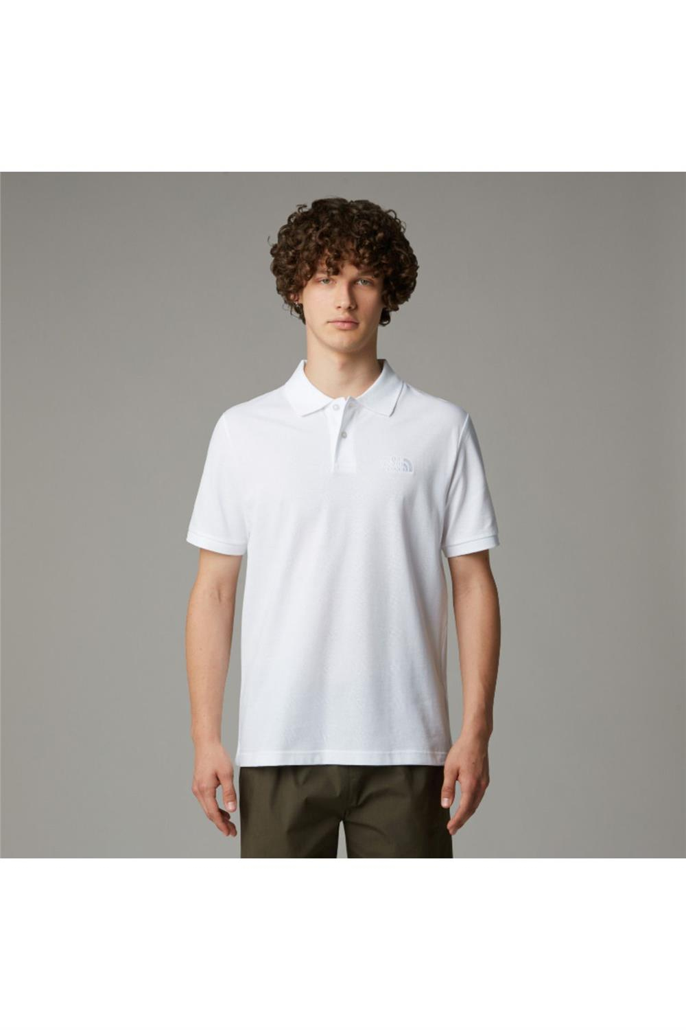 Erkek Essential Regular Polo Yaka Beyaz T-Shirt