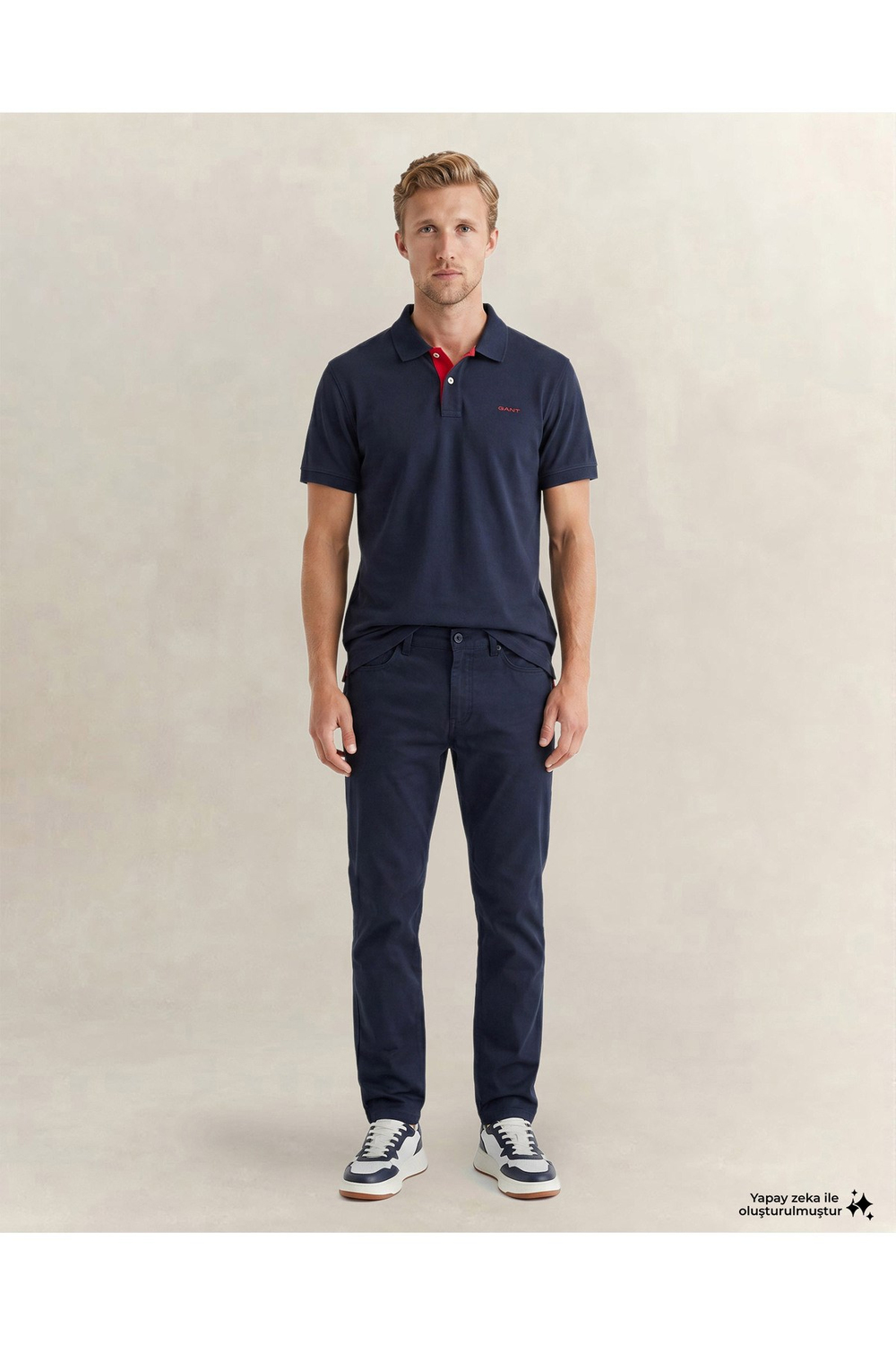 Erkek Lacivert Slim Fit Pantolon