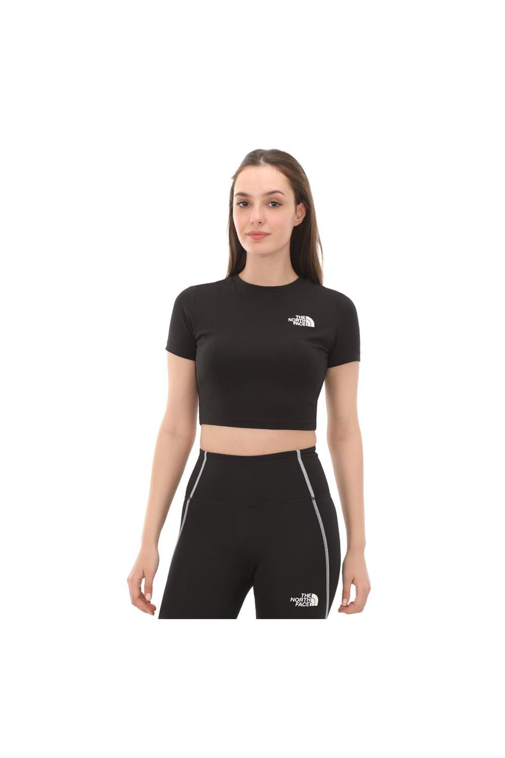 F0a55aojk31-r W S-s Essentıal Cropped Slım Tee Kadın T-shirt Siyah