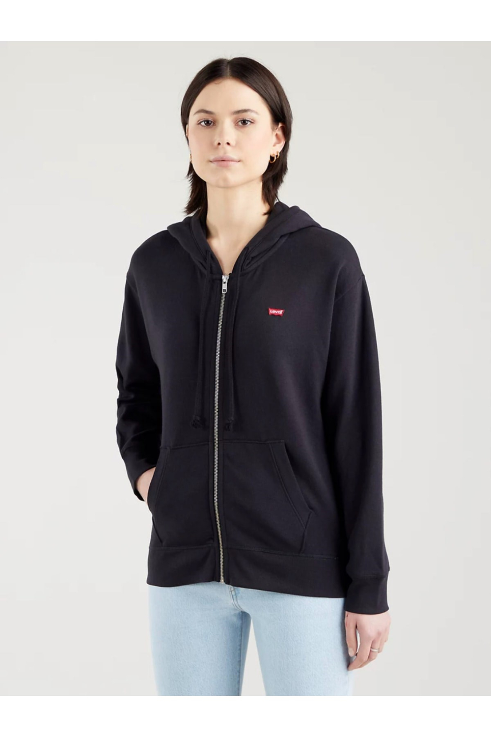 Fermuarlı Kadın Kapüşonlu Sweatshirt A0777-0007