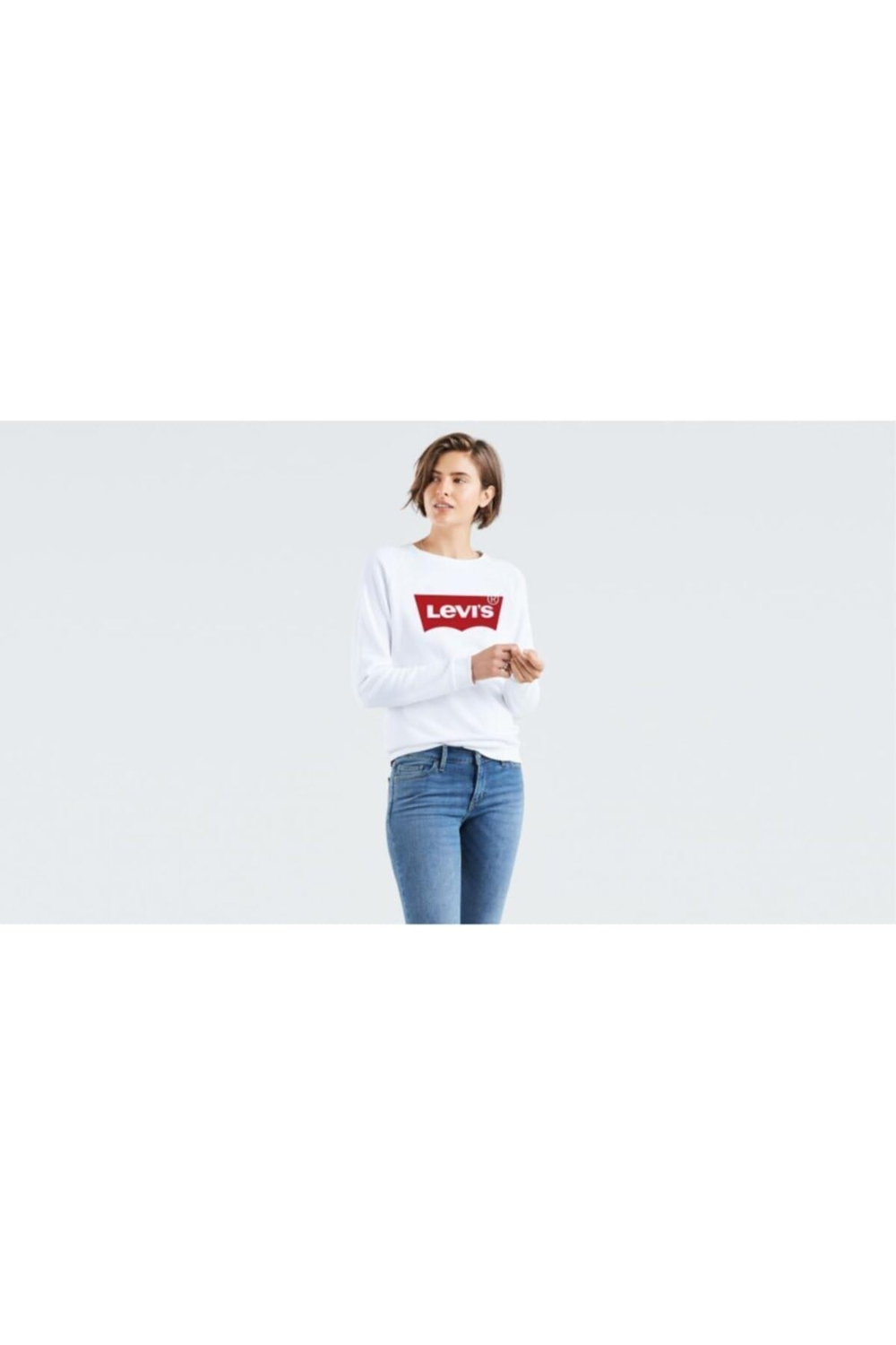 Kadın Beyaz Sweatshirt 29717-0063