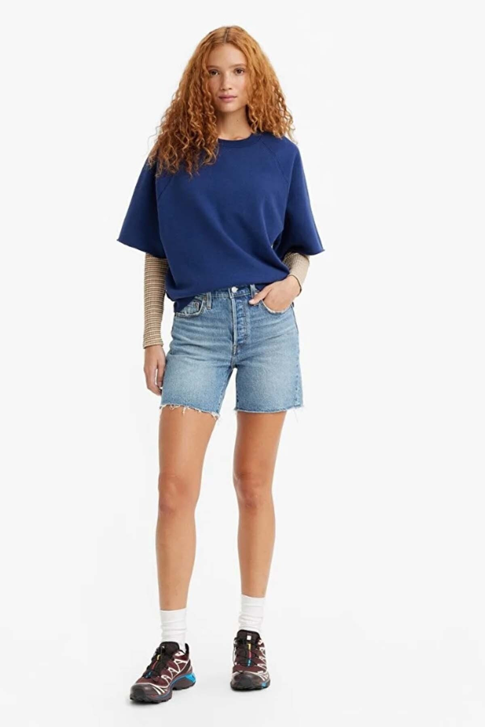 Kadın Denim Kot Şort 501® Mid Thigh - 8583300340