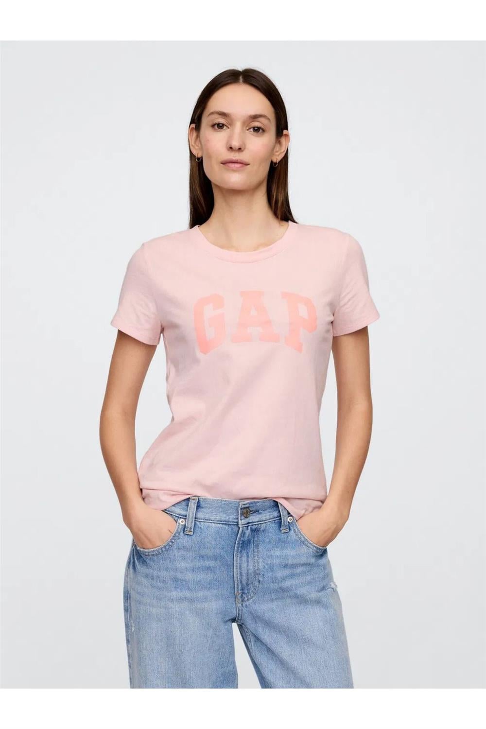 Kadın Gap Logo T-Shirt Pembe