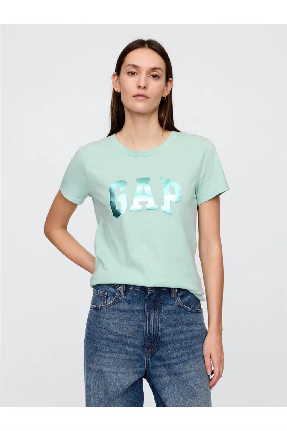 Kadın Gap Logo T-Shirt Yeşil