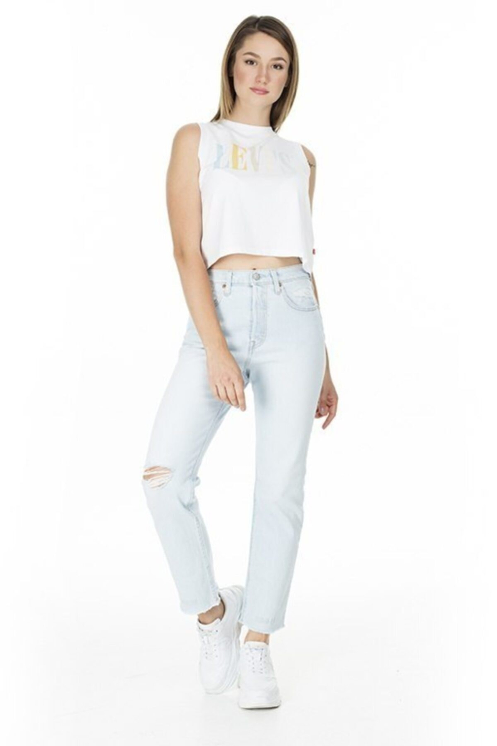Kadın Mavi Yüksel Bel Jeans  36200