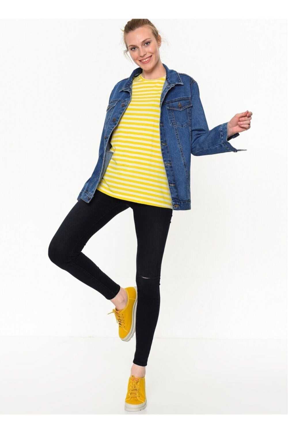 Kadın Siyah Süper Skinny Jean Pantlon 710  (17778-0105)