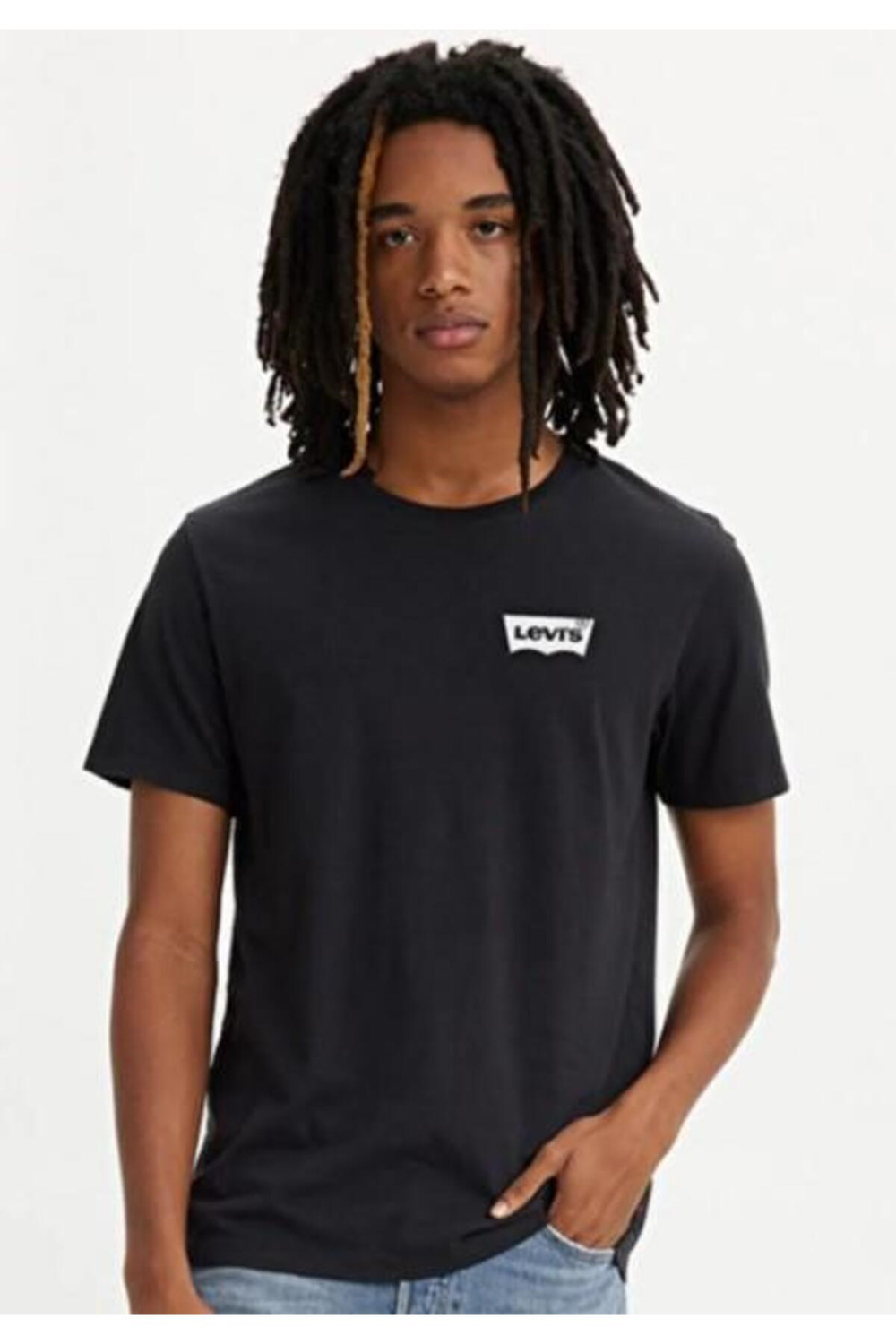 Levis Bisiklet Yaka Baskılı Siyah Erkek T-Shirt A2823-0260