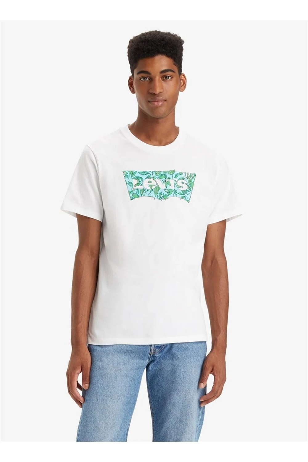 Levis Levis Bisiklet Yaka Baskılı Beyaz Erkek T-Shirt A2823-0232