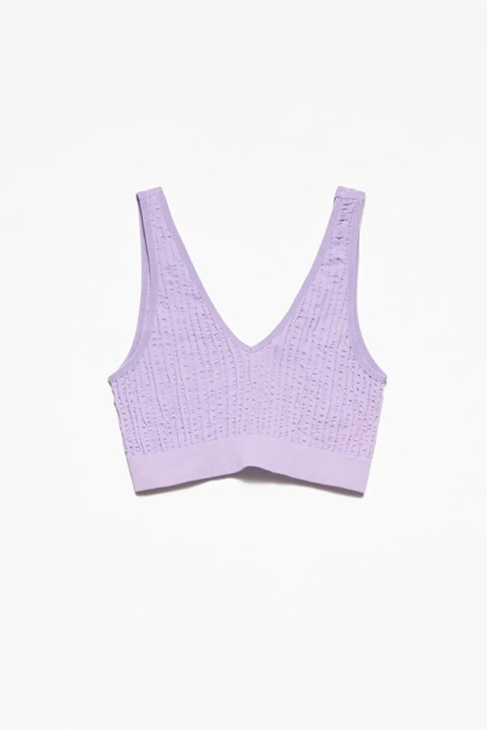 Lila V Yaka Karışık Top