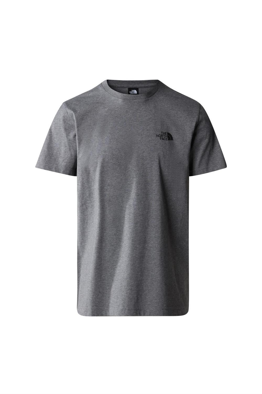 M S/S SIMPLE DOME TEE Erkek T-Shirt NF0A87NGDYY1 Gri-M