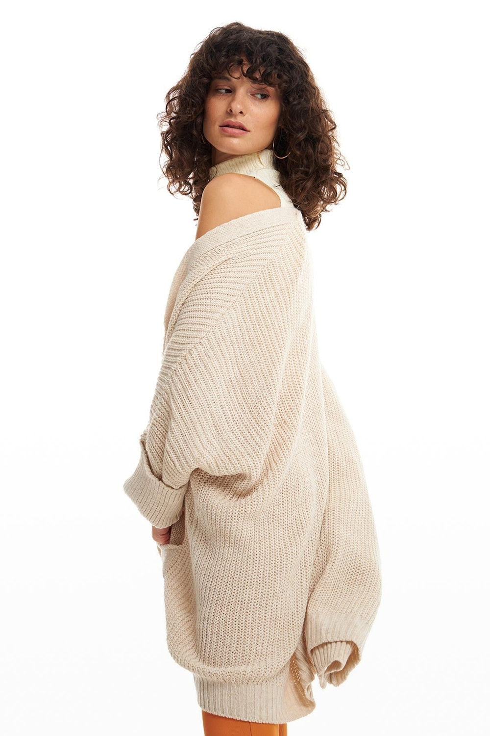 Oversize Cepli Hırka Taş