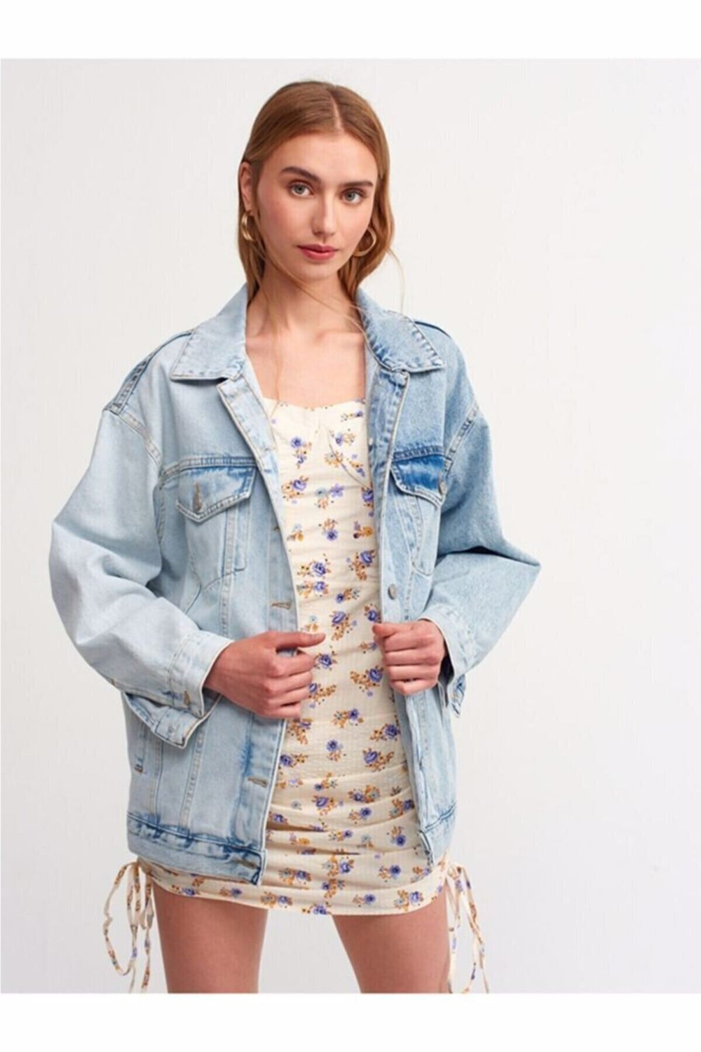 Oversize Jean Ceket 6506