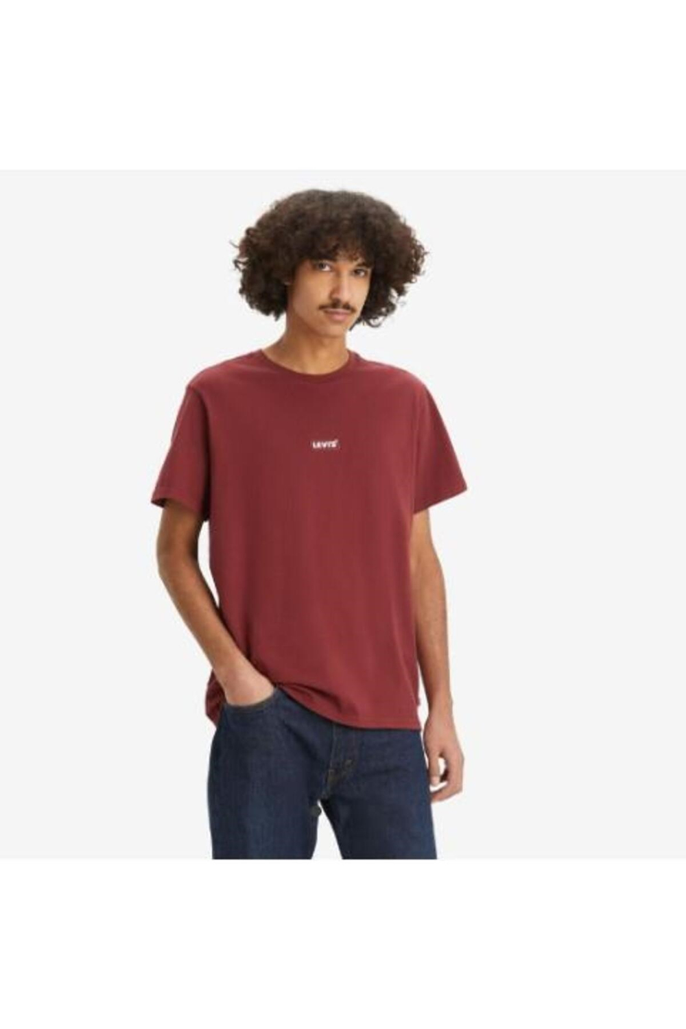 Pamuklu Relaxed Fit Erkek Bordo T Shirt A7772-0010