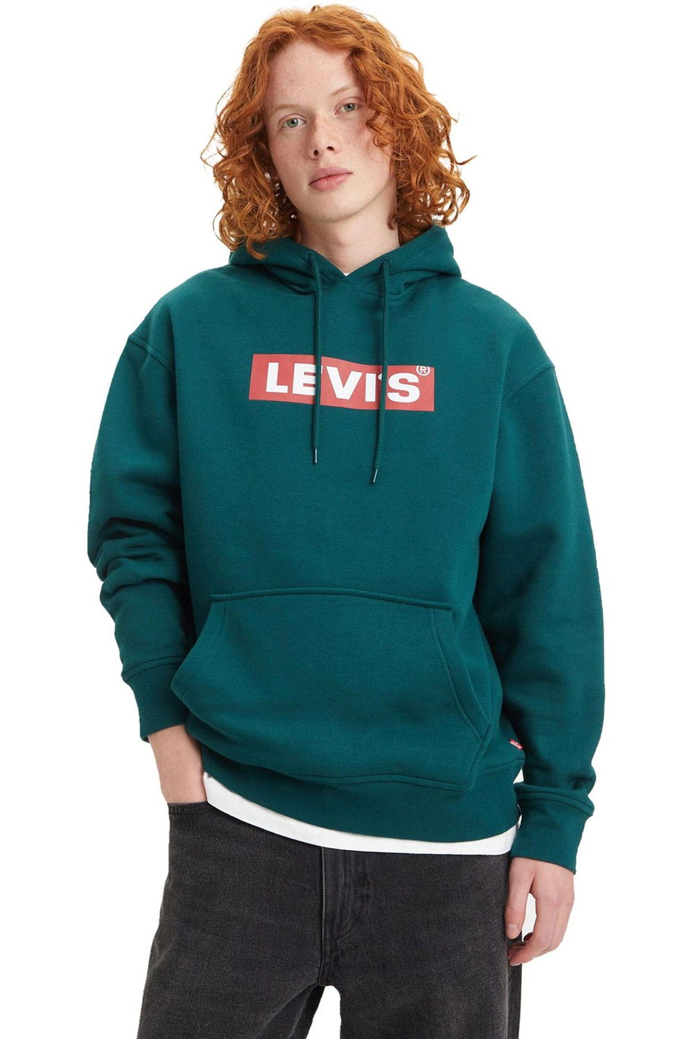 Pamuklu Relaxed Fit Kanguru Cepli Kapüşonlu Sweat Erkek Sweat A2639