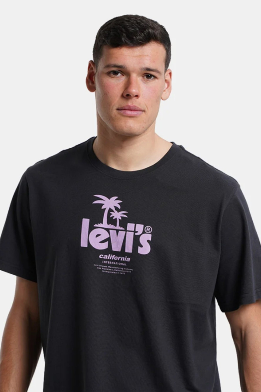 Relaxed Fit Poster Logo Erkek Tişört - 16143-0485