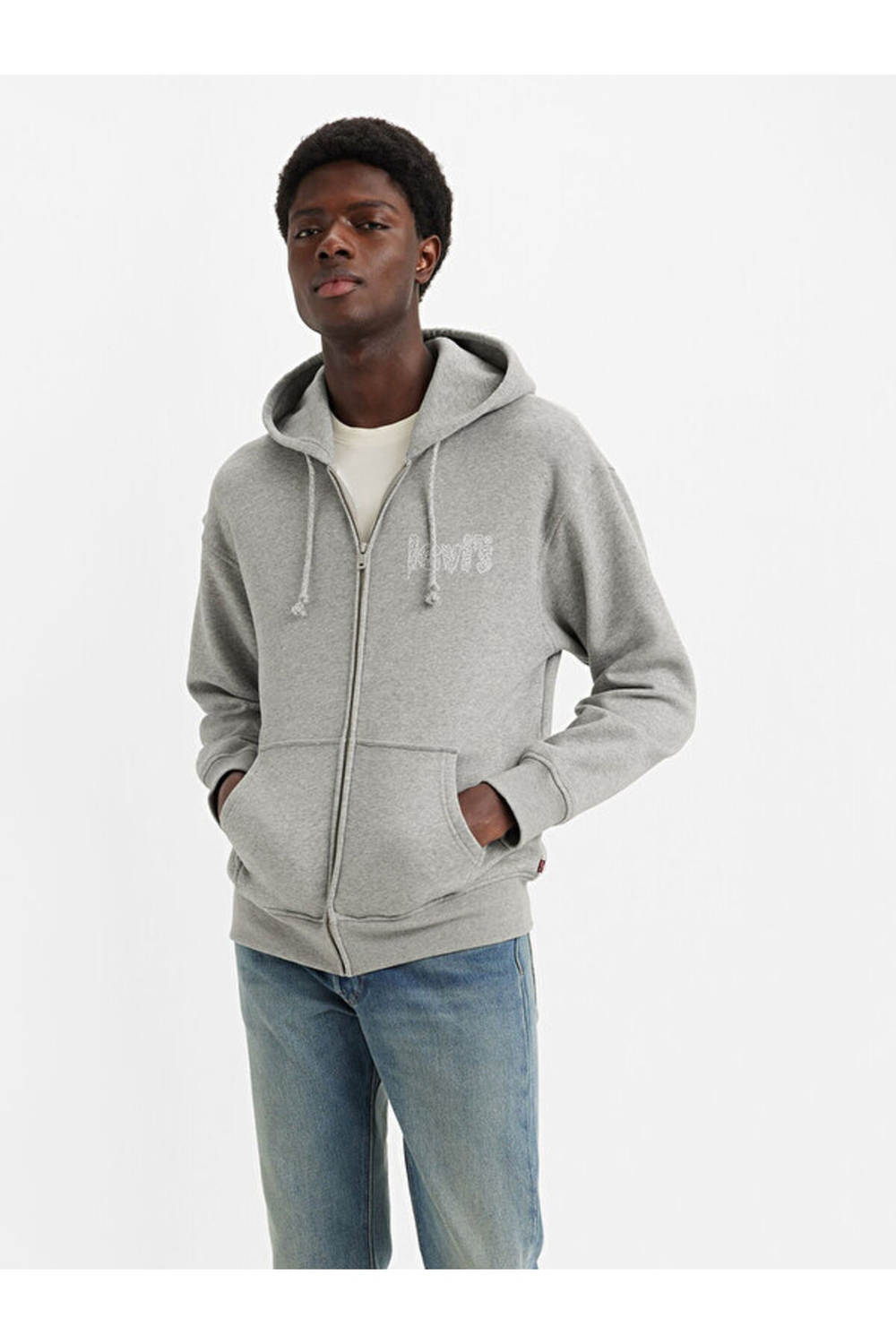 Relaxed Graphic Zip-up Hoodie