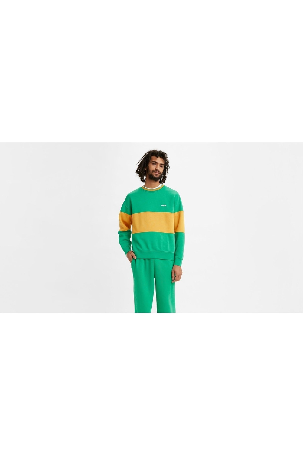 Renkli Block Tipped Crew Sweatshirt