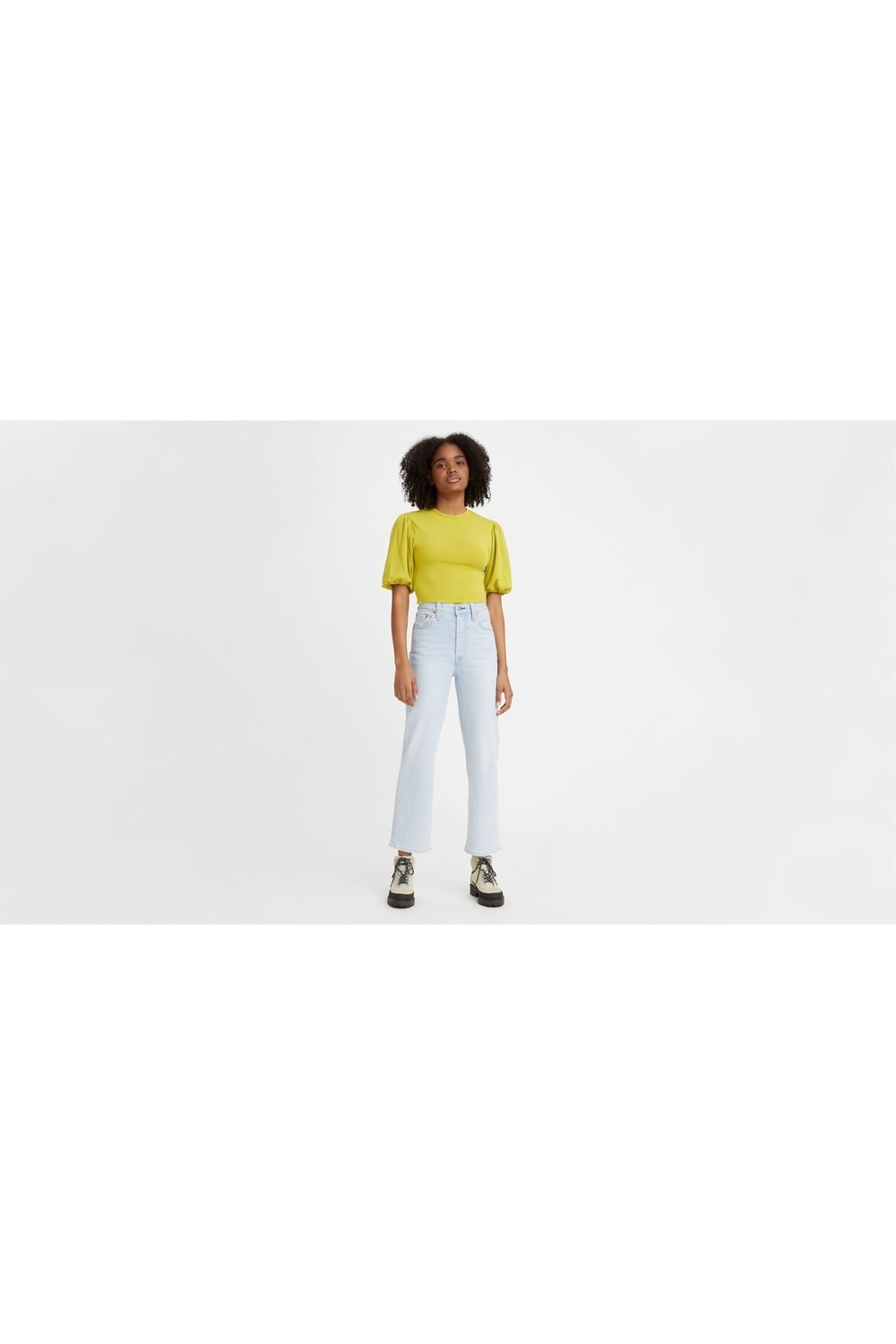 Ribcage Straight Ankle Kadın Jean Pantolon - Fall Storm