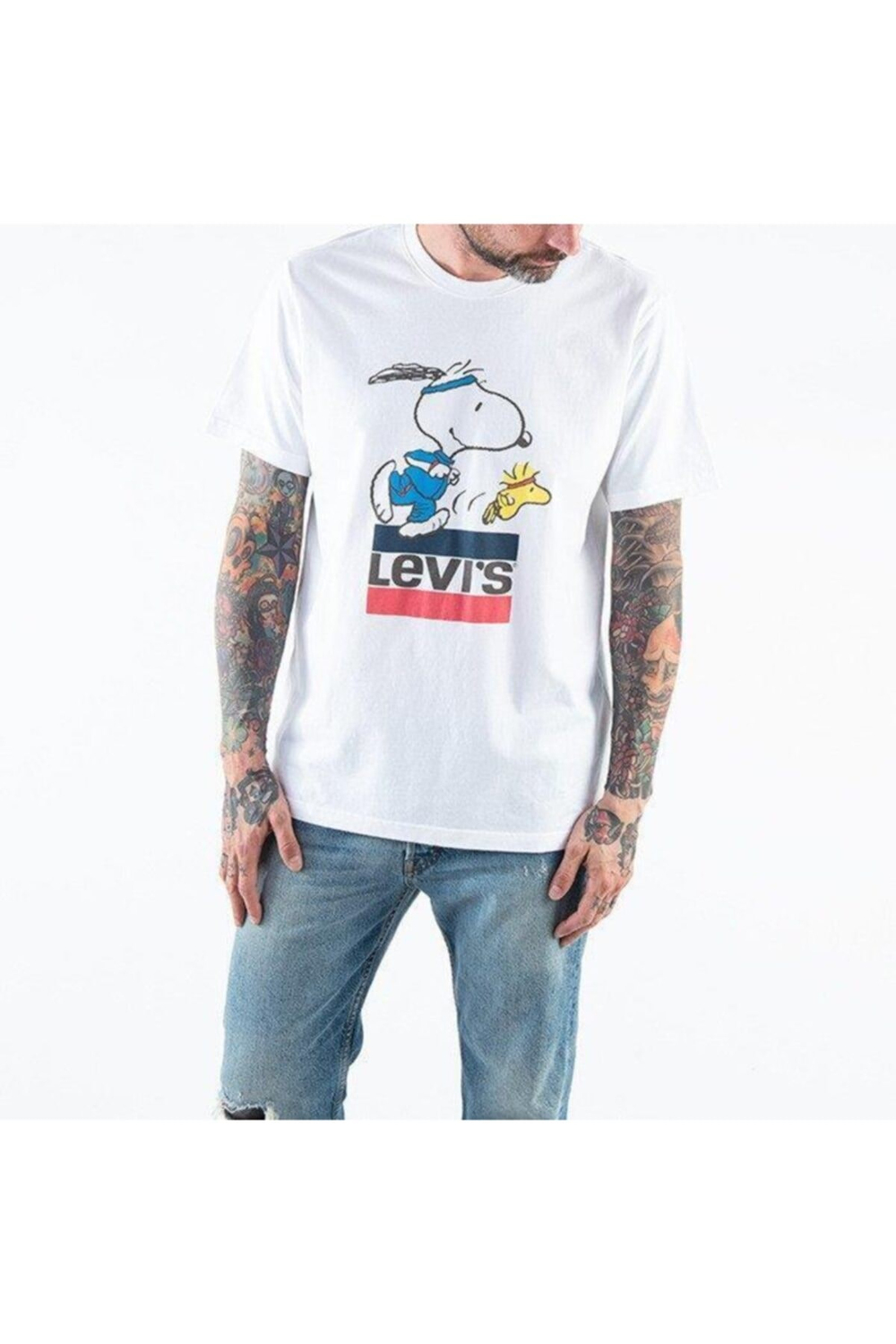 Ss Relaxed Fıt Tee Sw Logo_torch Snoopy