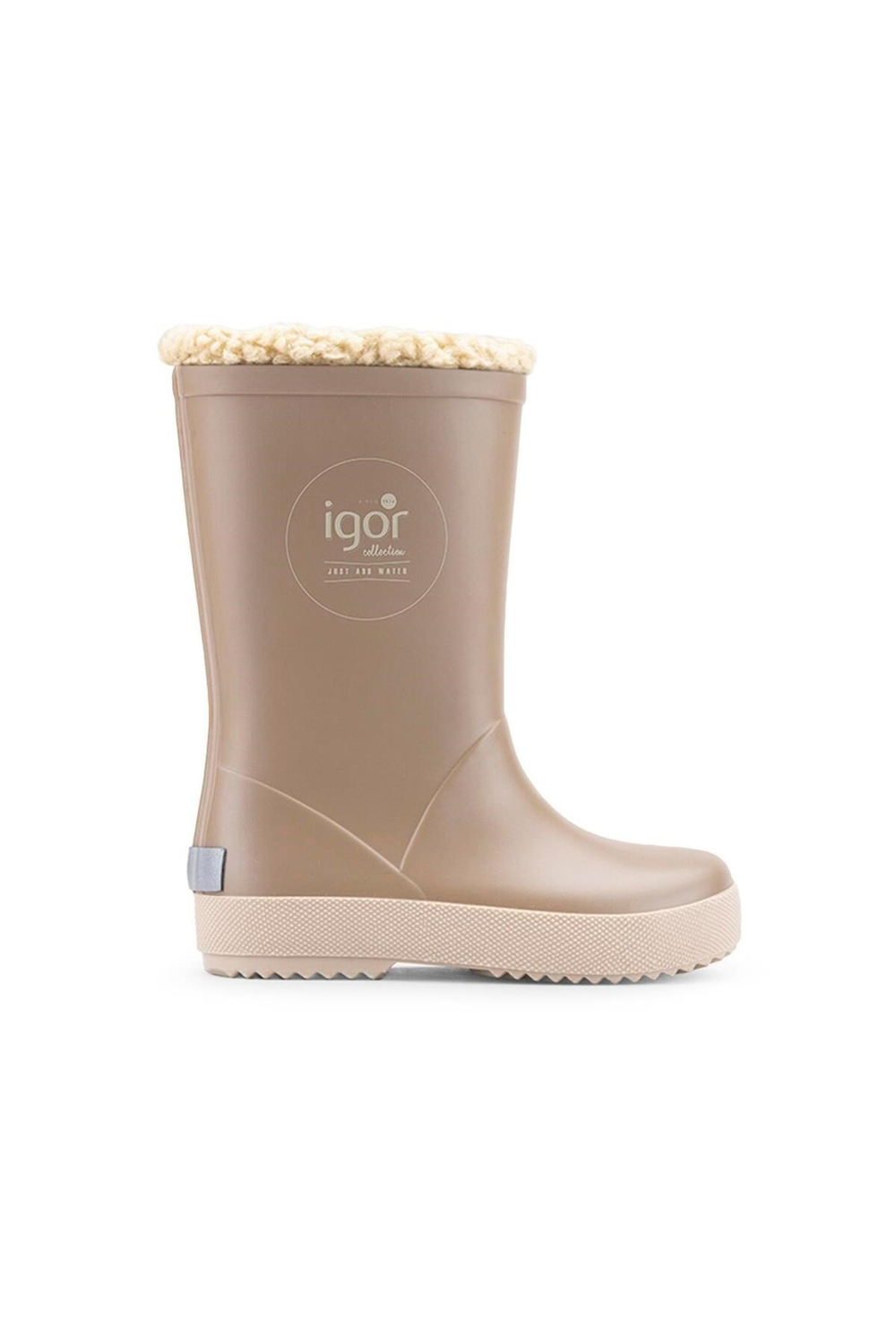 W10293 Splash Dk Borreguito Kürklü Yağmur Çizmesi Elmwood-Beige