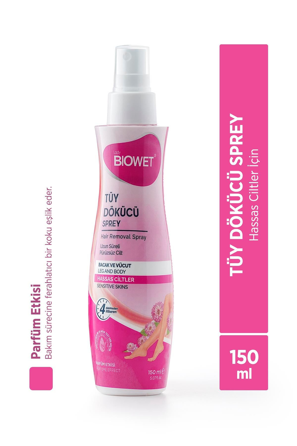 Biowet Hassas Ciltler İçin Tüy Dökücü Sprey 150 ml
