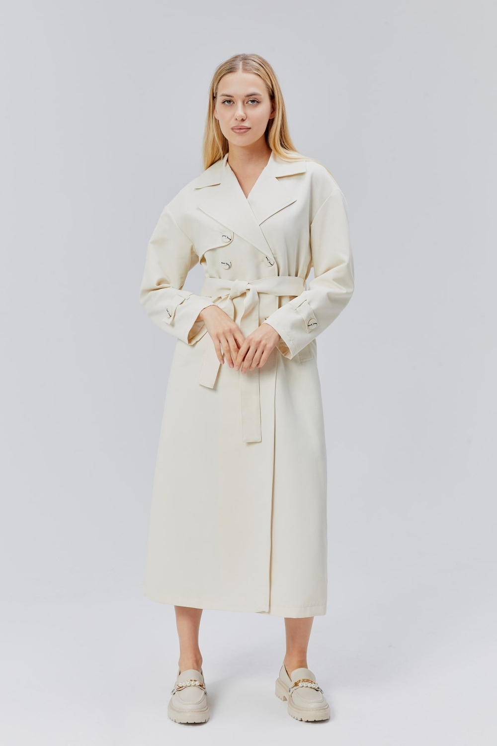 Oversize Rüzgarlık Detaylı Trençkot