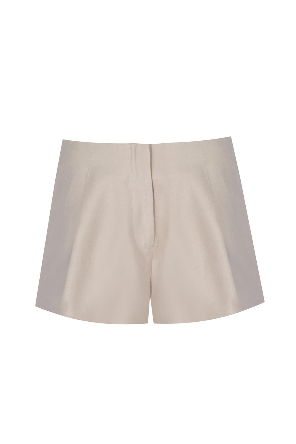 Beige Linen Shorts