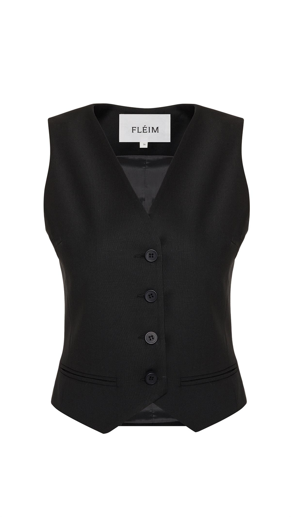 Black Wool Vest