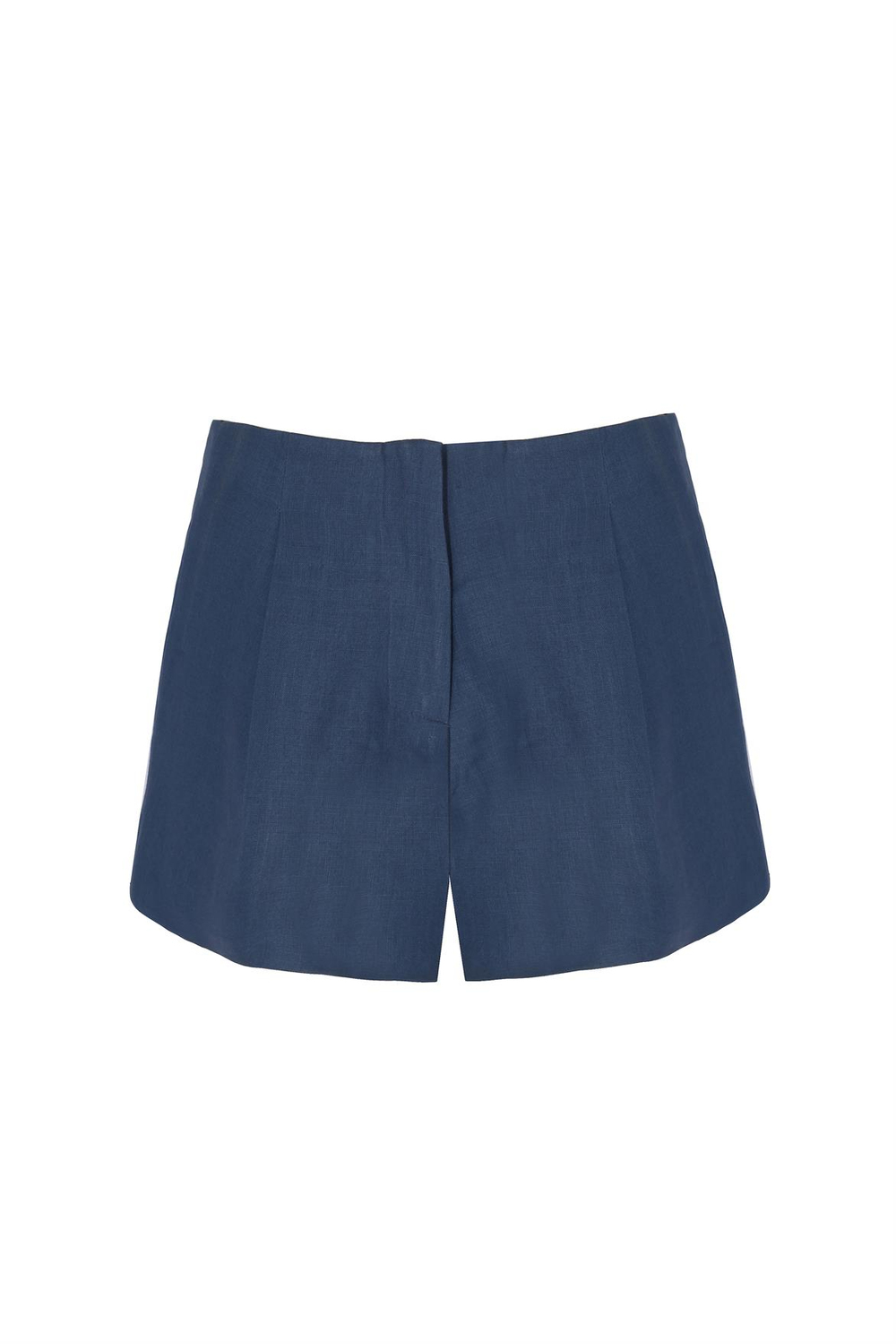 Blue Linen Shorts