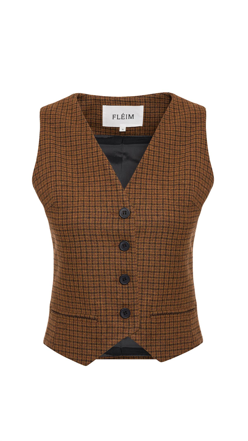 Brown Wool Vest 