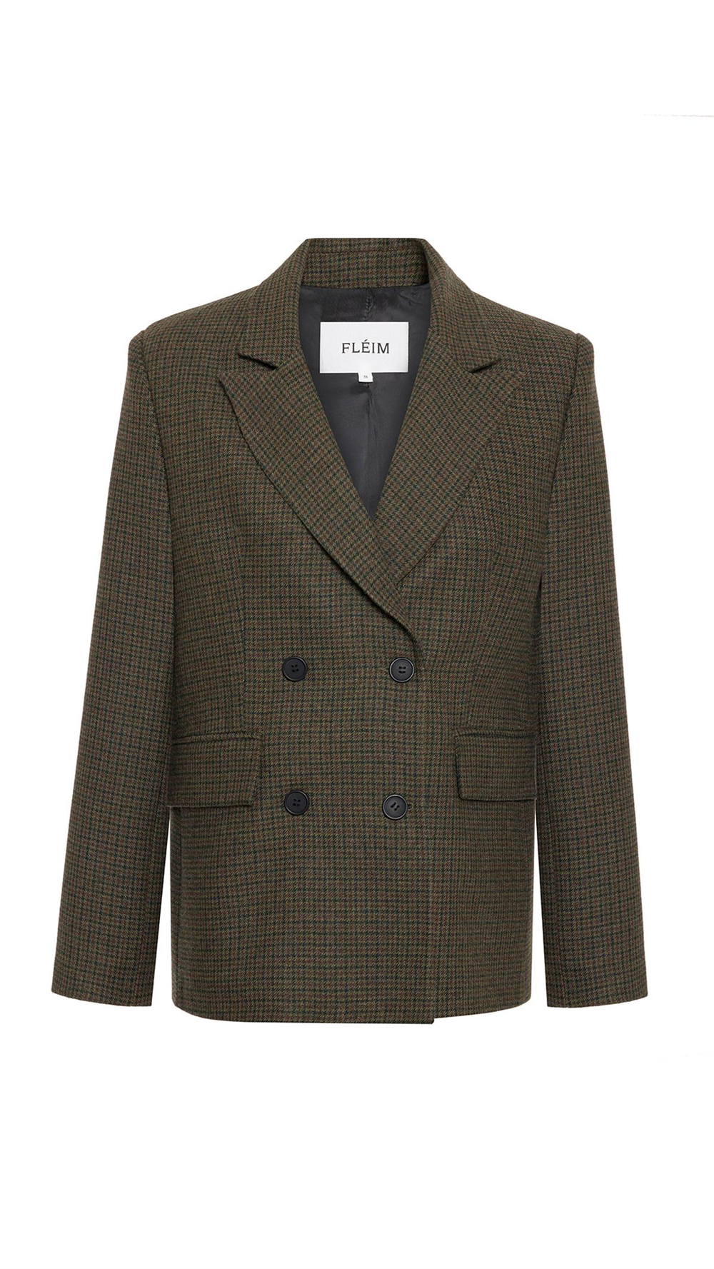 Checked Green Wool Blazer