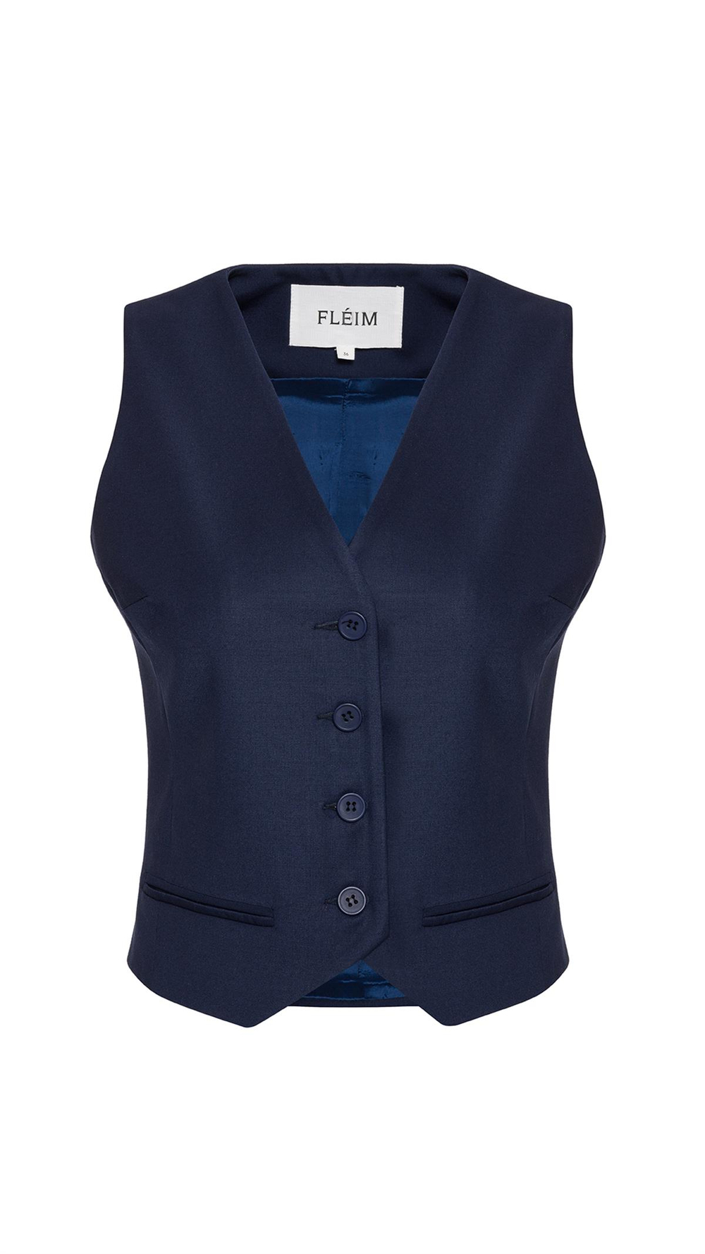 Dark Blue Wool Vest