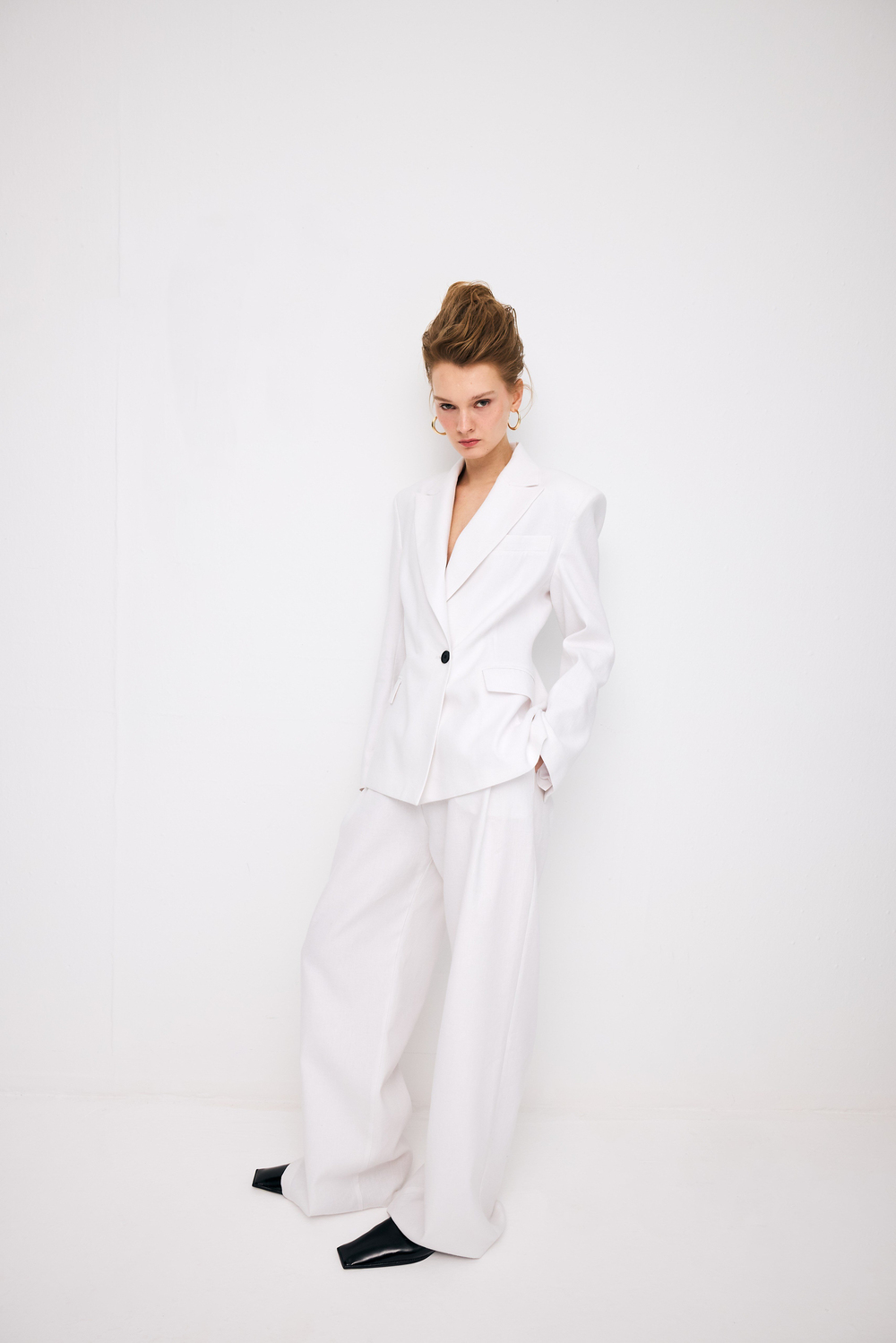 Linen White  Suit