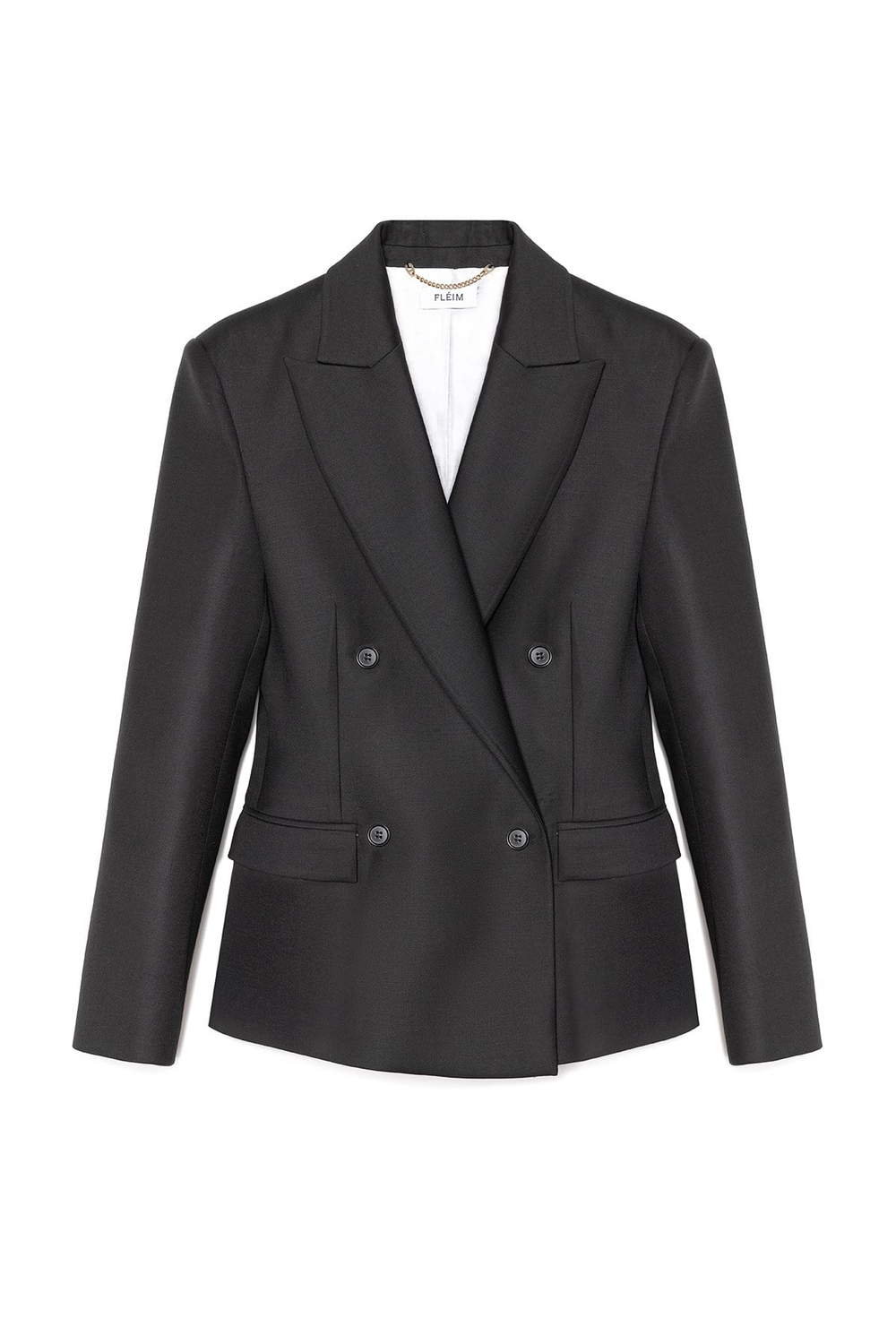 Wool Double Breasted Blazer 