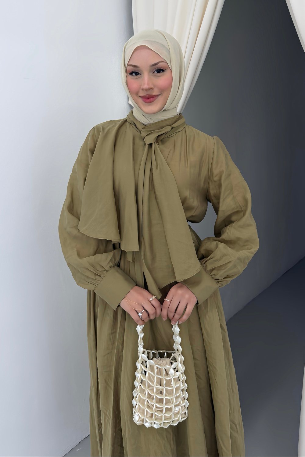 Lumira Tensel Elbise Olive