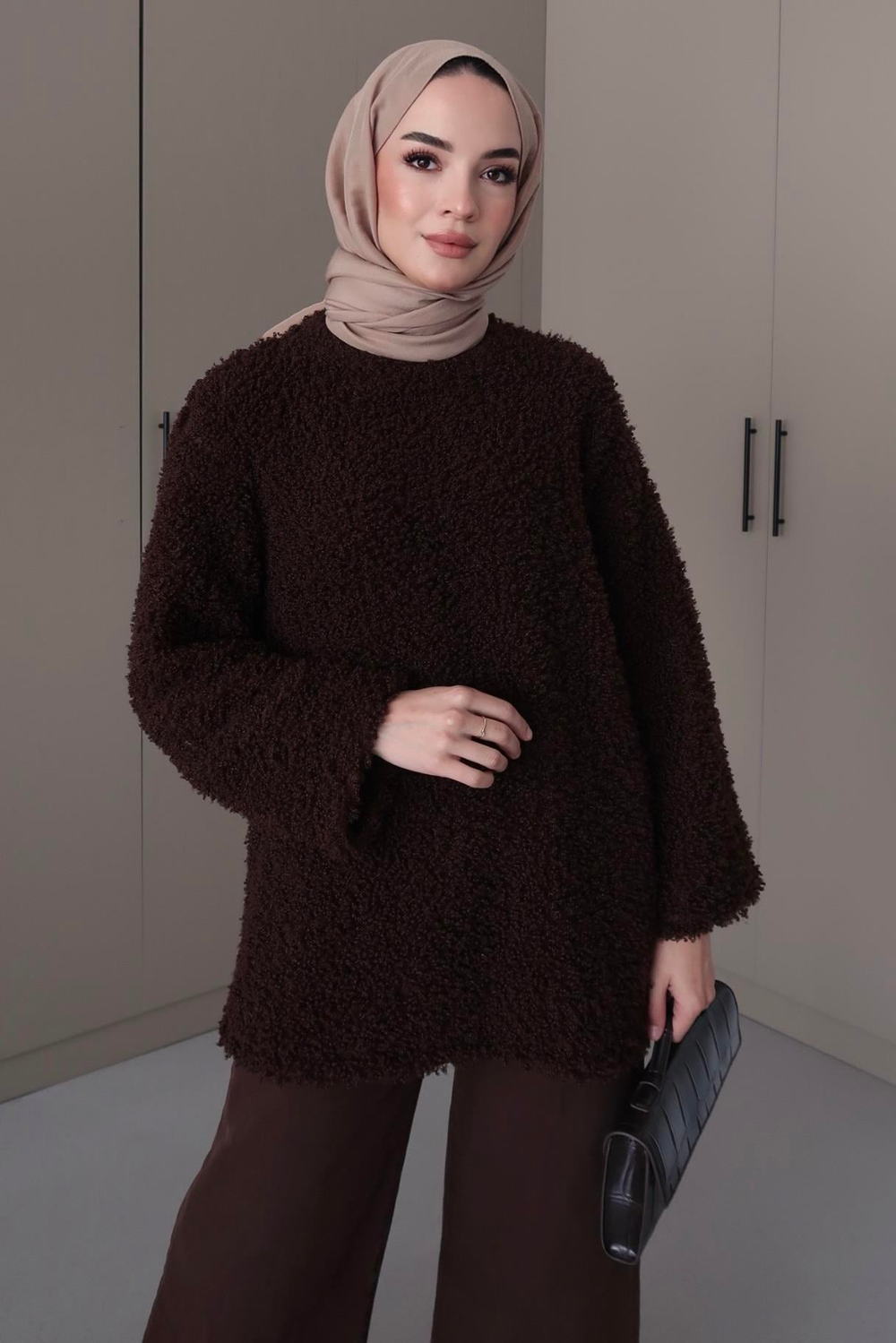 Peluş Kazak Kahve
