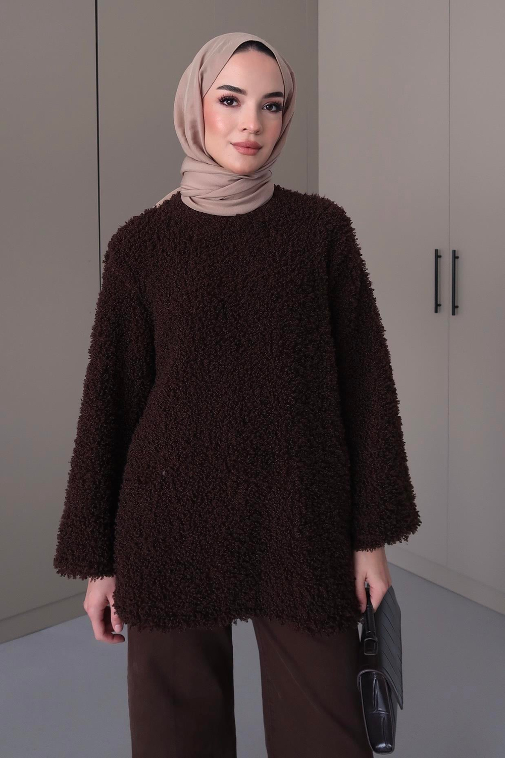 Peluş Kazak Kahve