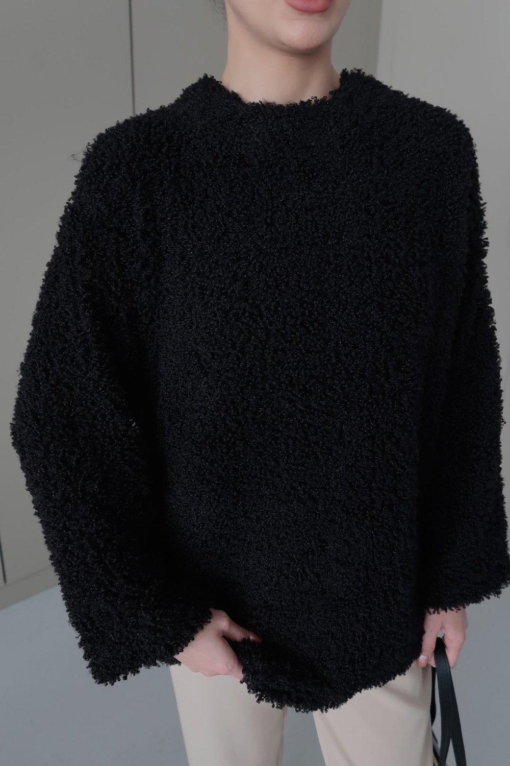 Peluş Kazak Siyah