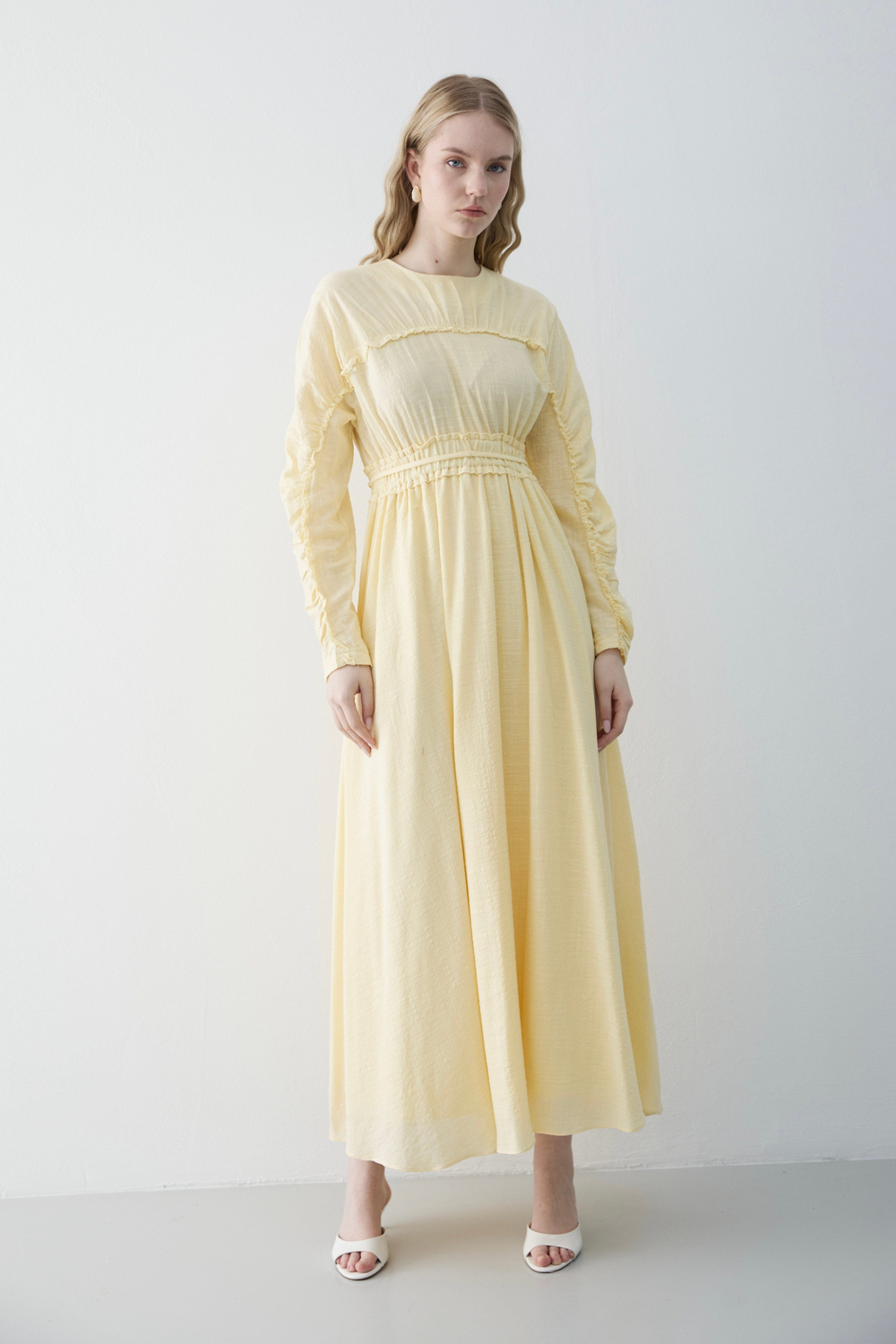 Müslin Elbise Butter Yellow 