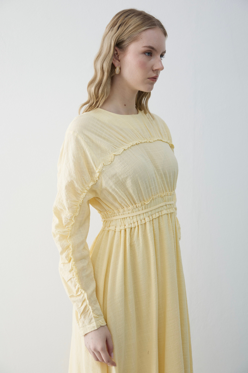Müslin Elbise Butter Yellow 