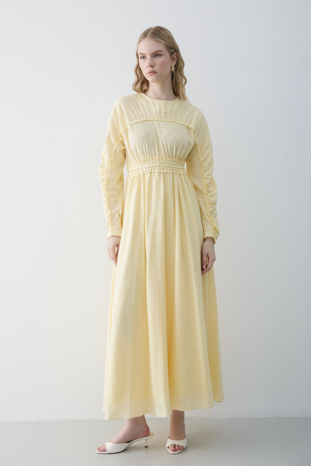 Müslin Elbise Butter Yellow 