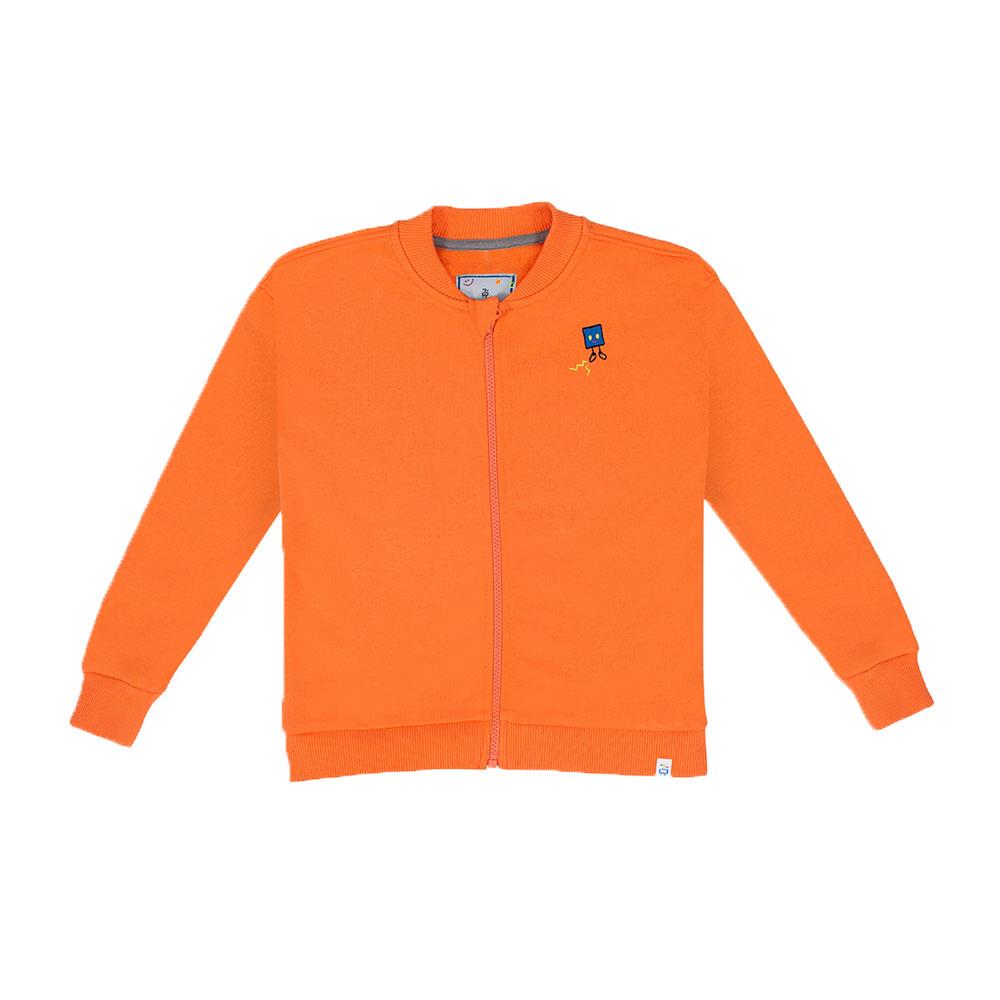 Beetle Beez Cool Square Fermuarlı Sweatshirt Turuncu
