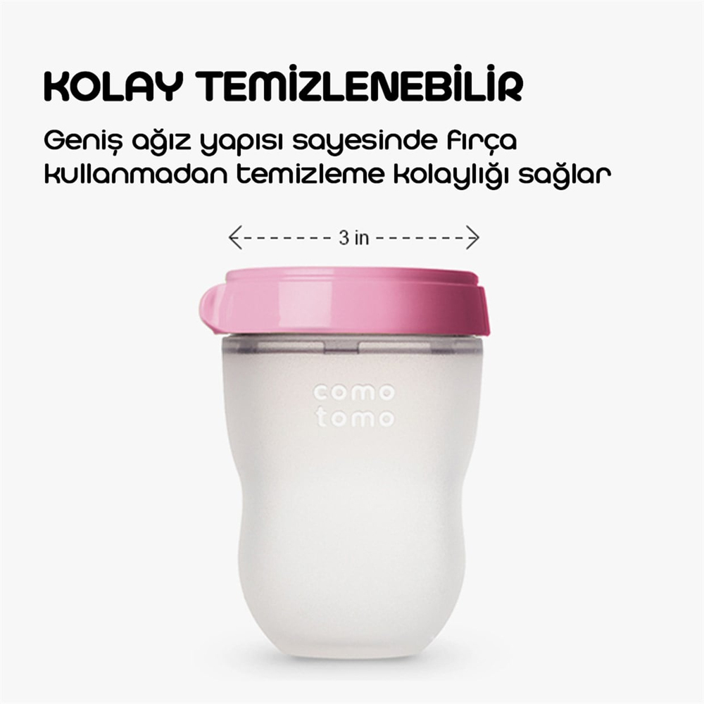 Comotomo Biberon 250 ml Pembe