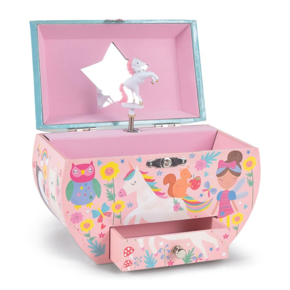 Floss & Rock Müzikli Oval Mücevher Kutusu Rainbow Fairy